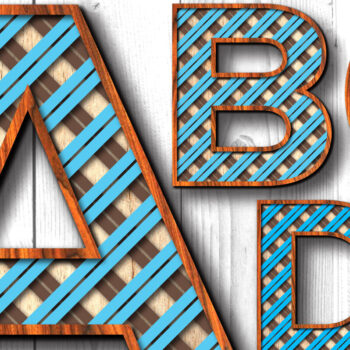 Intra απο ξύλο plywood  Χρώμα wenge 3mm-4mm πάχος - κοπής με λέιζερ με πλήρη γράμματα Δίασταση 20x20 cm INTRAFABR-100787764 - Image 1