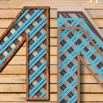 Intra απο ξύλο plywood  Χρώμα wenge 3mm-4mm πάχος - κοπής με λέιζερ με πλήρη γράμματα Δίασταση 20x20 cm INTRAFABR-100787764 - Image 3