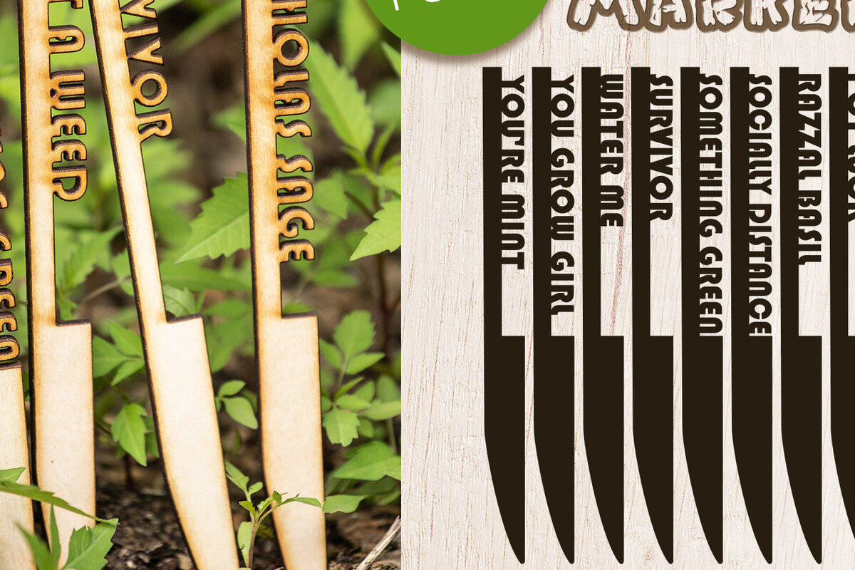 Intra απο ξύλο plywood  Χρώμα wenge 3mm-4mm πάχος - Διασκεδαστικό Βότανο φυτών Ετικέτες κοπής με λέιζερ Δίασταση 7x0 cm INTRAFABR-26016388