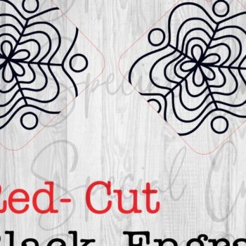 Intra απο ξύλο plywood  Χρώμα wenge 3mm-4mm πάχος - Funky Floral Σκουλαρίκια Laser Δίασταση 3x3 cm INTRAFABR-43098930 - Image 3