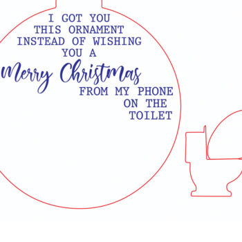 Intra απο ξύλο plywood  Χρώμα wenge 3mm-4mm πάχος - Αστείο Χριστουγεννιάτικο Στολίδι Ενηλίκων Δίασταση 6x6 cm INTRAFABR-24996105 - Image 3