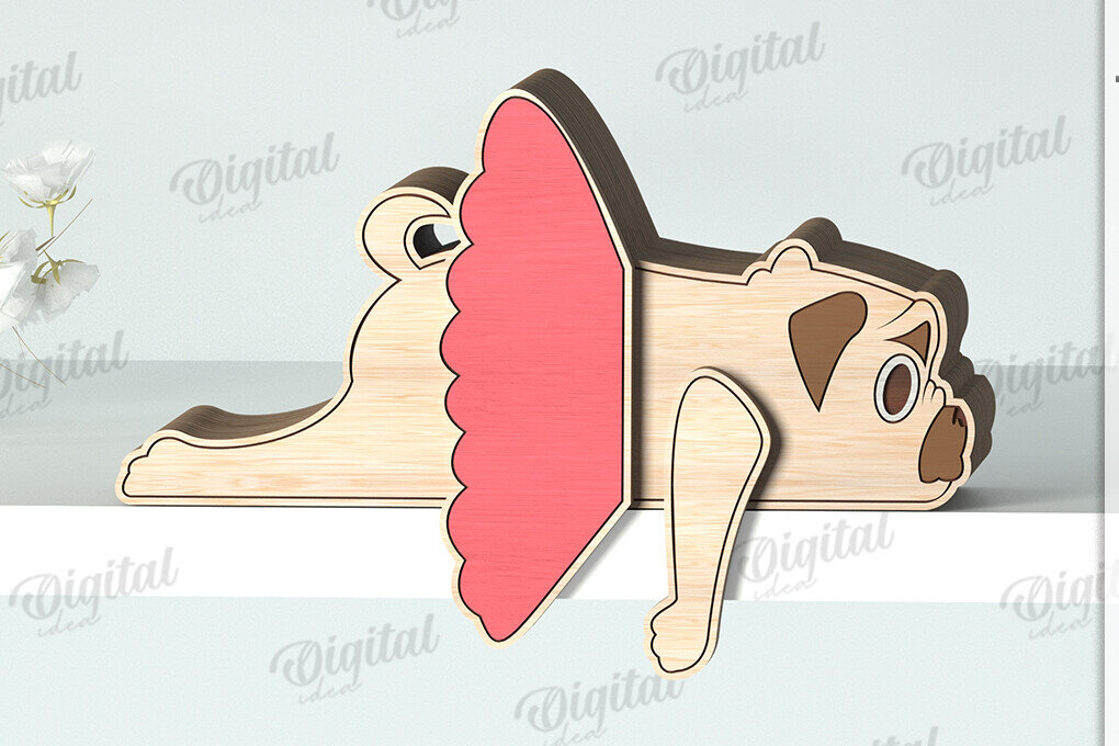 Intra απο ξύλο plywood  Χρώμα wenge 3mm-4mm πάχος - Αστεία σε ράφι ζώων Δίασταση 30x20 cm INTRAFABR-26344503