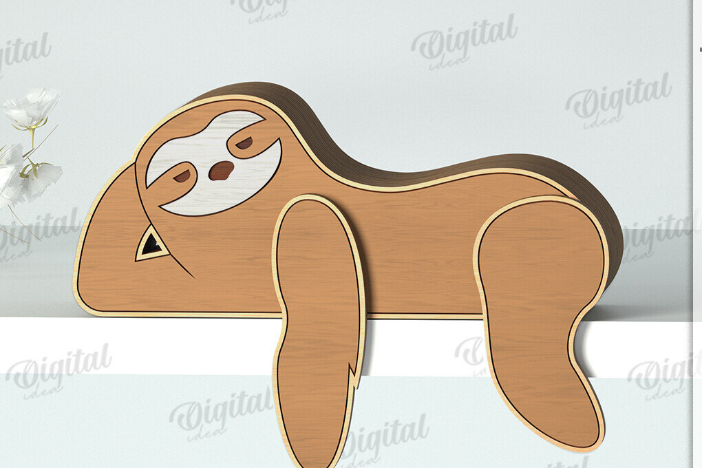 Intra απο ξύλο plywood  Χρώμα wenge 3mm-4mm πάχος - Αστεία σε ράφι ζώων Δίασταση 30x20 cm INTRAFABR-48541284