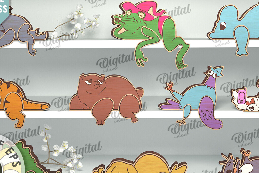 Intra απο ξύλο plywood  Χρώμα wenge 3mm-4mm πάχος - Αστεία Διακόσμηση Ζώων Δέσμη κοπής με λέιζερ Δίασταση 30x20 cm INTRAFABR-26120162