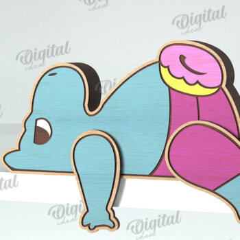 Intra απο ξύλο plywood  Χρώμα wenge 3mm-4mm πάχος - Αστεία Διακόσμηση Ζώων Δέσμη κοπής με λέιζερ Δίασταση 30x20 cm INTRAFABR-26120162 - Image 5