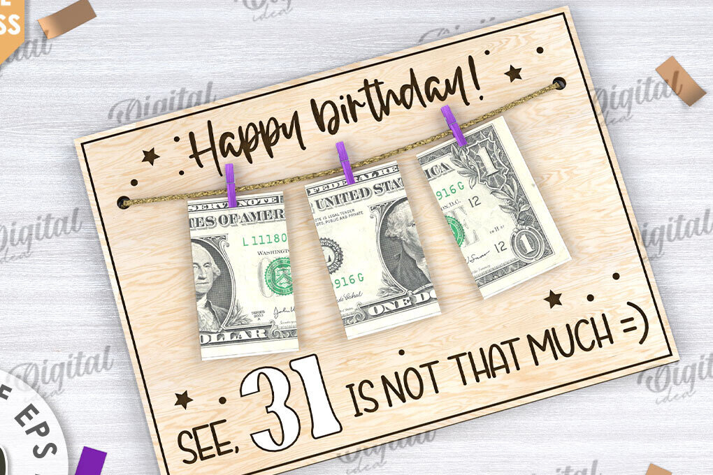 Intra απο ξύλο plywood  Χρώμα wenge 3mm-4mm πάχος - Αστεία κάρτα γενεθλίων με λέιζερ Δίασταση 20x20 cm INTRAFABR-56708825