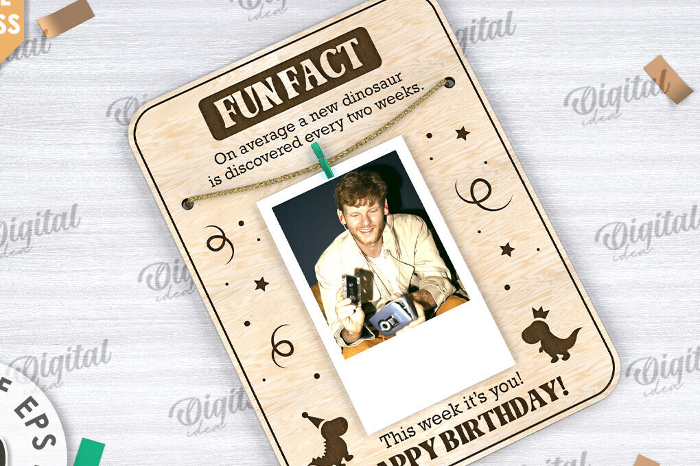 Intra απο ξύλο plywood  Χρώμα wenge 3mm-4mm πάχος - Αστεία κάρτα γενεθλίων με λέιζερ Δίασταση 20x20 cm INTRAFABR-78774968