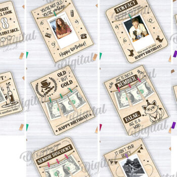 Intra απο ξύλο plywood Χρώμα wenge 3mm-4mm πάχος - Αστείες κάρτες γενεθλίων Πακέτο κοπής με λέιζερ Δίασταση 20x20 cm INTRAFABR-118374334 - Image 2