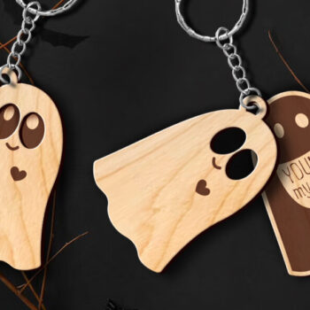 Intra απο ξύλο plywood  Χρώμα wenge 3mm-4mm πάχος - Αστεία μπρελόκ BOO Δίασταση 7x2 cm INTRAFABR-118886762 - Image 5