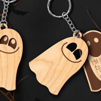 Intra απο ξύλο plywood  Χρώμα wenge 3mm-4mm πάχος - Αστεία μπρελόκ BOO Δίασταση 7x2 cm INTRAFABR-118886762 - Image 6