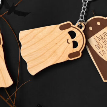 Intra απο ξύλο plywood  Χρώμα wenge 3mm-4mm πάχος - Αστεία μπρελόκ BOO Δίασταση 7x2 cm INTRAFABR-118886762 - Image 7