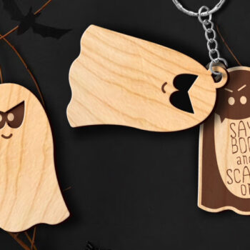 Intra απο ξύλο plywood  Χρώμα wenge 3mm-4mm πάχος - Αστεία μπρελόκ BOO Δίασταση 7x2 cm INTRAFABR-118886762 - Image 8