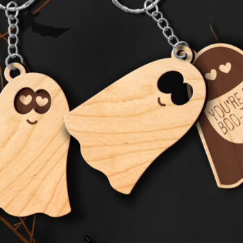 Intra απο ξύλο plywood  Χρώμα wenge 3mm-4mm πάχος - Αστεία μπρελόκ BOO Δίασταση 7x2 cm INTRAFABR-118886762 - Image 9