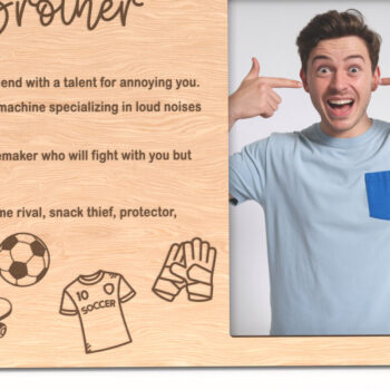 Intra απο ξύλο plywood Χρώμα wenge 3mm-4mm πάχος - Αστεία Brother Ορισμός Κορνίζα Δίασταση 20x25 cm INTRAFABR-118823618 - Image 1