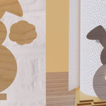 Intra απο ξύλο plywood Χρώμα wenge 3mm-4mm πάχος - Funny Bunny Design . Ρολό χαρτοπετσέτας Δίασταση 15x15 cm INTRAFABR-118823627 - Image 1