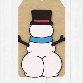 Intra απο ξύλο plywood  Χρώμα wenge 3mm-4mm πάχος - Αστεία χριστουγεννιάτικη δέσμη ετικετών γλουτών Δίασταση 30x20 cm INTRAFABR-107433802 - Image 5