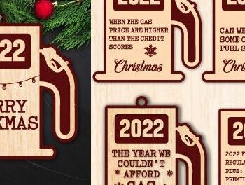 Intra απο ξύλο plywood  Χρώμα wenge 3mm-4mm πάχος - Αστείο Χριστουγεννιάτικο Στολίδι Αερίου Δίασταση 6x6 cm INTRAFABR-107433855 - Image 1