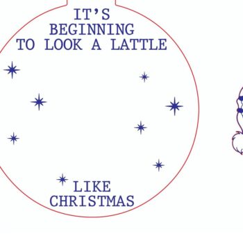 Intra απο ξύλο plywood  Χρώμα wenge 3mm-4mm πάχος - Αστείο χριστουγεννιάτικο στολίδι κοπής με λέιζερ Δίασταση 6x6 cm INTRAFABR-107365401 - Image 3