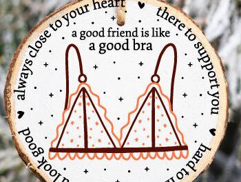 Intra απο ξύλο plywood  Χρώμα wenge 3mm-4mm πάχος - Αστείο Χριστουγεννιάτικο Στολίδι Δίασταση 6x6 cm INTRAFABR-107365433 - Image 5