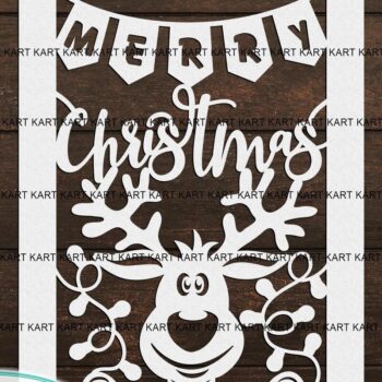 Intra απο ξύλο plywood Χρώμα wenge 3mm-4mm πάχος - Αστεία Χριστουγεννιάτικη κάρτα Dee για Cricut Δίασταση 5x7 cm INTRAFABR-124968688 - Image 2