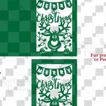 Intra απο ξύλο plywood Χρώμα wenge 3mm-4mm πάχος - Αστεία Χριστουγεννιάτικη κάρτα Dee για Cricut Δίασταση 5x7 cm INTRAFABR-124968688 - Image 3