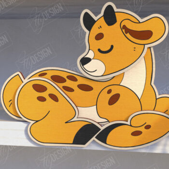 Intra απο ξύλο plywood  Χρώμα wenge 3mm-4mm πάχος - Αστεία Deer Shelf Sitters | CNC Δίασταση 20x20 cm INTRAFABR-124968702 - Image 1