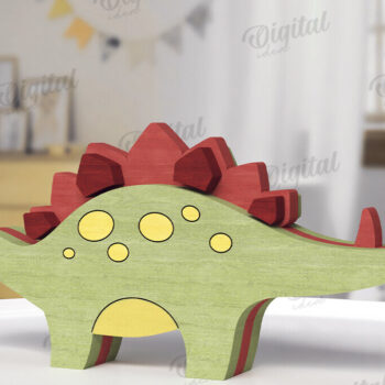 Intra απο ξύλο plywood  Χρώμα wenge 3mm-4mm πάχος - Αστεία Dino Shelf Sitter Δίασταση 30x20 cm INTRAFABR-124634147 - Image 1