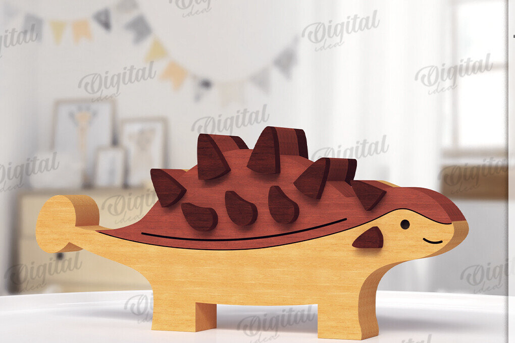 Intra απο ξύλο plywood  Χρώμα wenge 3mm-4mm πάχος - Αστεία Dino Shelf Sitter Δίασταση 30x20 cm INTRAFABR-122673272