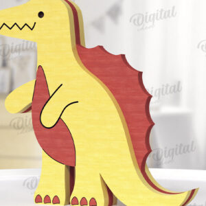 Intra απο ξύλο plywood  Χρώμα wenge 3mm-4mm πάχος - Αστεία Dino Shelf Sitter Δίασταση 30x20 cm INTRAFABR-123814140