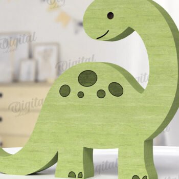 Intra απο ξύλο plywood  Χρώμα wenge 3mm-4mm πάχος - Αστεία Dino Shelf Sitter Δίασταση 30x20 cm INTRAFABR-121663601 - Image 1