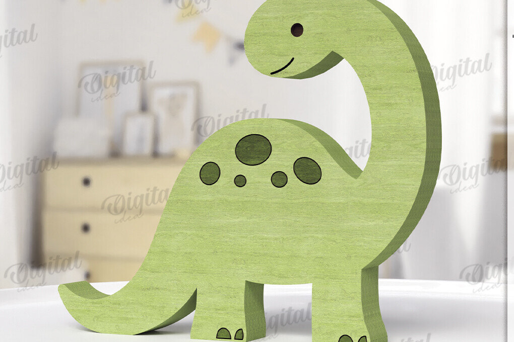 Intra απο ξύλο plywood  Χρώμα wenge 3mm-4mm πάχος - Αστεία Dino Shelf Sitter Δίασταση 30x20 cm INTRAFABR-121663601