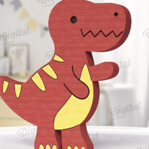 Intra απο ξύλο plywood  Χρώμα wenge 3mm-4mm πάχος - Αστεία Dino Shelf Sitter Δίασταση 30x20 cm INTRAFABR-122165565