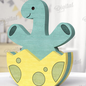 Intra απο ξύλο plywood  Χρώμα wenge 3mm-4mm πάχος - Αστεία Dino Shelf Sitter Δίασταση 30x20 cm INTRAFABR-112746837 - Image 1