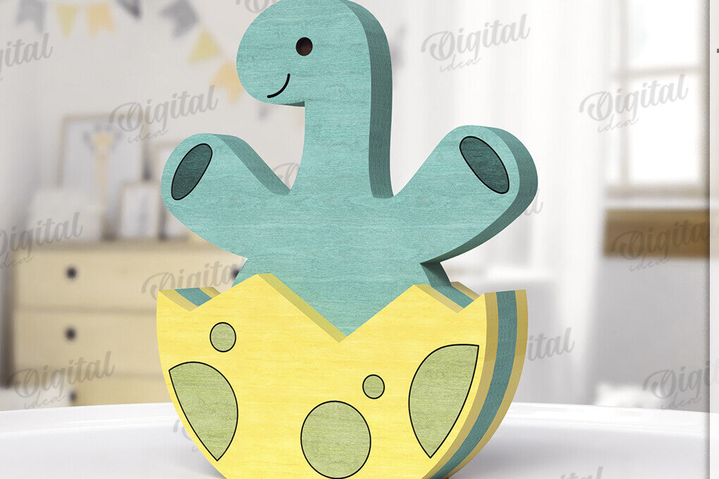 Intra απο ξύλο plywood  Χρώμα wenge 3mm-4mm πάχος - Αστεία Dino Shelf Sitter Δίασταση 30x20 cm INTRAFABR-112746837