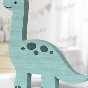 Intra απο ξύλο plywood  Χρώμα wenge 3mm-4mm πάχος - Αστεία Dino Shelf Sitter Δίασταση 30x20 cm INTRAFABR-120886473 - Image 1