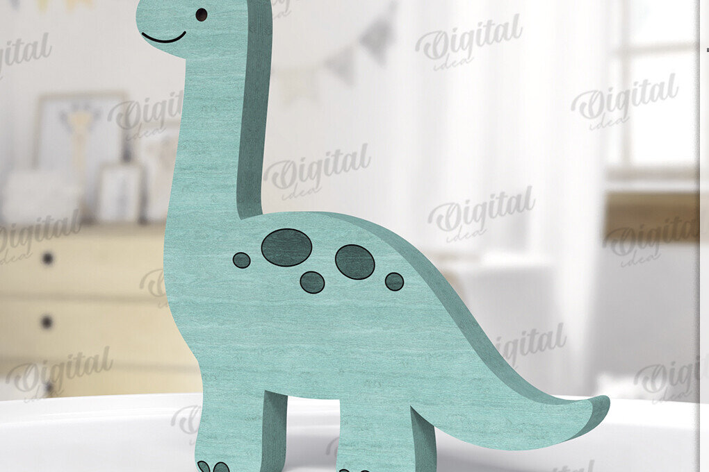 Intra απο ξύλο plywood  Χρώμα wenge 3mm-4mm πάχος - Αστεία Dino Shelf Sitter Δίασταση 30x20 cm INTRAFABR-120886473