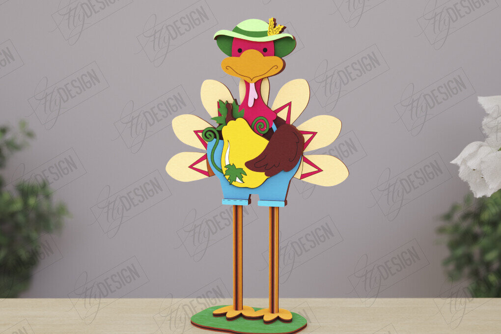 Intra απο ξύλο plywood  Χρώμα wenge 3mm-4mm πάχος - Αστείοι χαρακτήρες φάρμας Απο | CNC Δίασταση 30x20 cm INTRAFABR-120886395