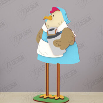 Intra απο ξύλο plywood  Χρώμα wenge 3mm-4mm πάχος - Αστεία χαρακτήρων αγροικίας| CNC Δίασταση 30x20 cm INTRAFABR-120886459 - Image 1