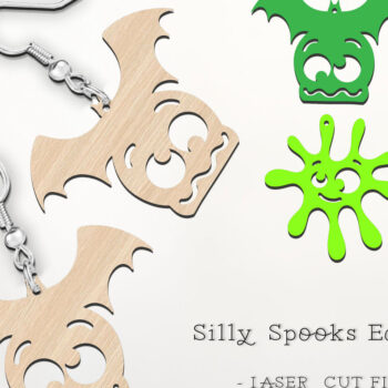 Intra απο ξύλο plywood  Χρώμα wenge 3mm-4mm πάχος - Αστεία αποκριάτικα σκουλαρίκια κομμένα αρχεία με λέιζερ Δίασταση 900x900 cm INTRAFABR-104369700 - Image 1