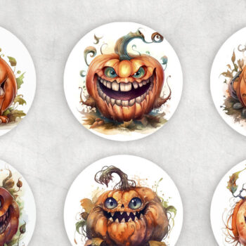 Intra απο ξύλο plywood Χρώμα wenge 3mm-4mm πάχος - Αστείο μπρελόκ απόκριες κολοκύθας PNG Δίασταση 4x4 cm INTRAFABR-123144720 - Image 2