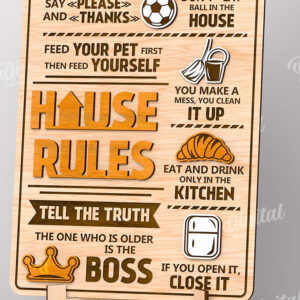 Intra απο ξύλο plywood  Χρώμα wenge 3mm-4mm πάχος - Αστεία Κανόνες σπιτιού Πλάκα Δίασταση 30x20 cm INTRAFABR-122246253