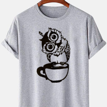 Intra απο ξύλο plywood  Χρώμα wenge 3mm-4mm πάχος - Αστεία κουκουβάγια σε Κύπελλο Art Wall Art Δίασταση 40x50 cm INTRAFABR-70088791 - Image 3