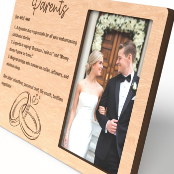 Intra απο ξύλο plywood  Χρώμα wenge 3mm-4mm πάχος - Κορνίζα φωτογραφιών με ορισμό αστείων γονέων Δίασταση 20x25 cm INTRAFABR-70089055 - Image 2