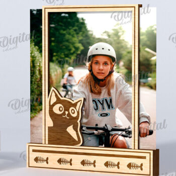 Intra απο ξύλο plywood  Χρώμα wenge 3mm-4mm πάχος - Αστείες κορνίζες φωτογραφιών Πακέτο κοπής με λέιζερ Δίασταση 20x25 cm INTRAFABR-70088879 - Image 2