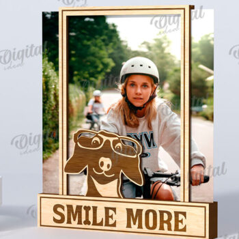 Intra απο ξύλο plywood  Χρώμα wenge 3mm-4mm πάχος - Αστείες κορνίζες φωτογραφιών Πακέτο κοπής με λέιζερ Δίασταση 20x25 cm INTRAFABR-70088879 - Image 4