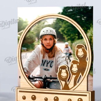 Intra απο ξύλο plywood  Χρώμα wenge 3mm-4mm πάχος - Αστείες κορνίζες φωτογραφιών Πακέτο κοπής με λέιζερ Δίασταση 20x25 cm INTRAFABR-70088879 - Image 8