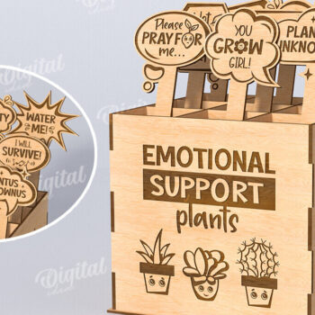 Intra απο ξύλο plywood  Χρώμα wenge 3mm-4mm πάχος - Αστεία φυτά μαρκαδόροι με κουτί Δίασταση 30x20 cm INTRAFABR-70091073 - Image 11