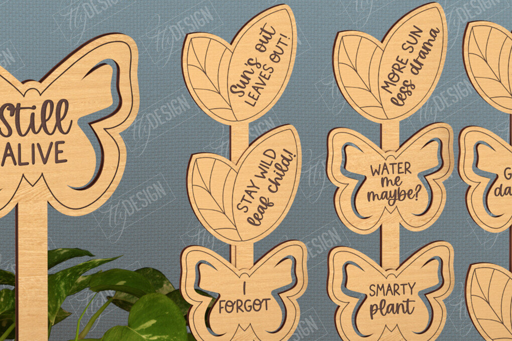 Intra απο ξύλο plywood  Χρώμα wenge 3mm-4mm πάχος - Αστεία φυτά Stakes | Διακόσμηση Κήπου Δίασταση 20x20 cm INTRAFABR-71291452