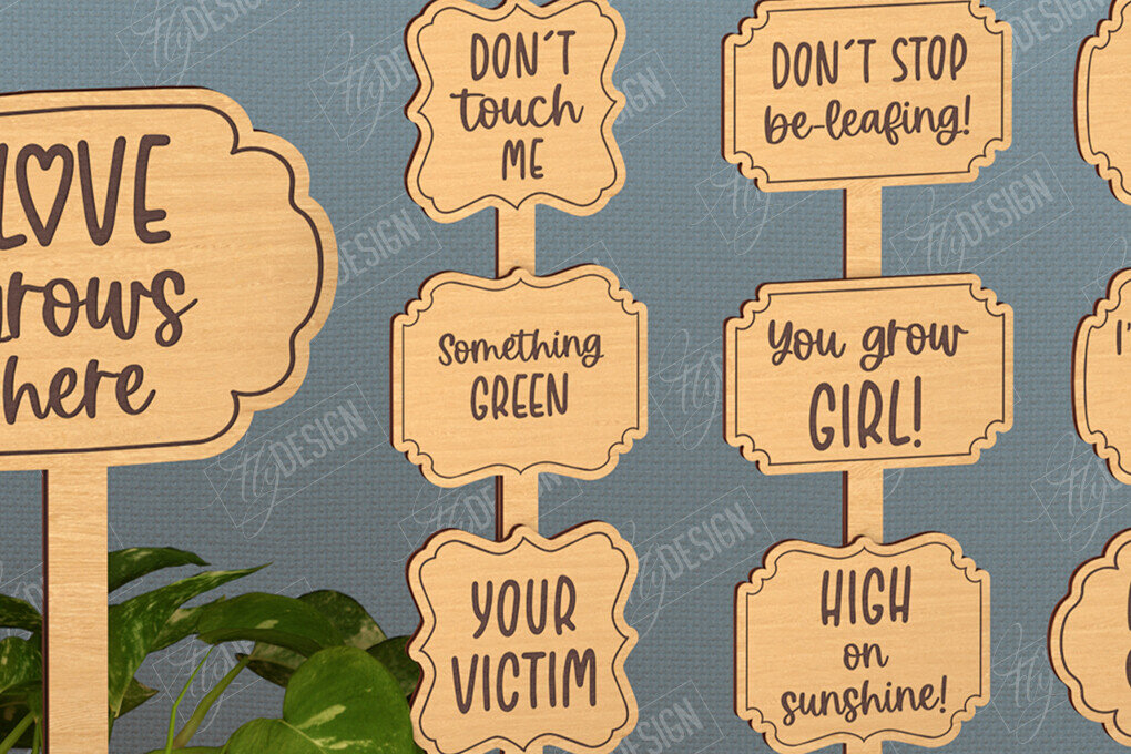 Intra απο ξύλο plywood  Χρώμα wenge 3mm-4mm πάχος - Αστεία φυτά Stakes | Διακόσμηση Κήπου Δίασταση 20x20 cm INTRAFABR-91954600