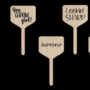 Intra απο ξύλο plywood  Χρώμα wenge 3mm-4mm πάχος - Funny Planter Tags Set 1 Δίασταση 20x20 cm INTRAFABR-84725083